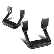 Universal Side Step for Pickups  Trucks, Aluminum Coated, Set of 2 Black