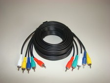 Lot of 55 COMPONENT 12ft AUDIO VIDEO CABLES 5 RCA For DVD/VCR/TV/ Cameras
