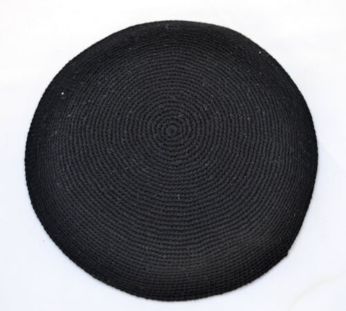 H.Quality Hand Made Knitted Jewish Kippah Yarmulke Kippas Made Israel. Black - 第 2/3 張圖片