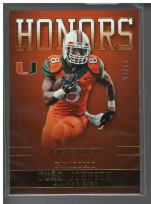 A3862- 2015 Panini Miami Honors Gold #91 Duke Johnson /25 *MUSTERBILD