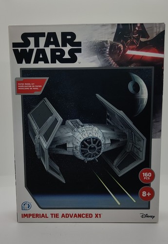 Disney Star Wars TIE Advanced X1 Fighter 3D Paper Model Kit 4D City Scape Sealed