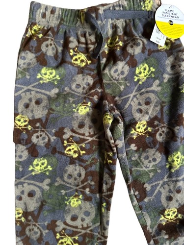 Arizona Co. Fleece Skulls SweatPants Lounge Pants Boys Size 6/7 - Picture 2 of 3