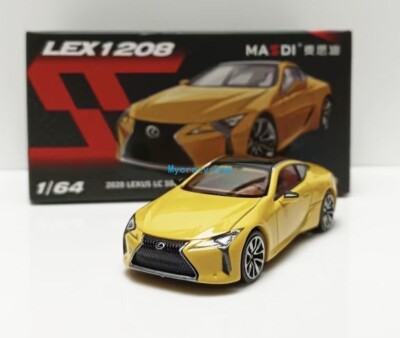 CR Masdi 1:64 Yellow 2020 LC500h Coupe Sports Model Diecast Metal Car New