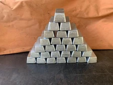 ONE Zinc Ingots (3.3+ Pounds Total) for Anode, Galvanizing, and other Castings