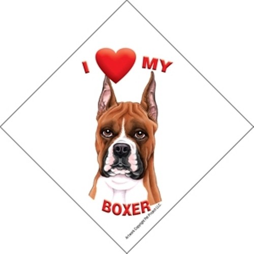 I Love *Heart* My Dog Sign Car Home Window Suction Cup Almost Every Breed!!! New - Picture 26 of 29