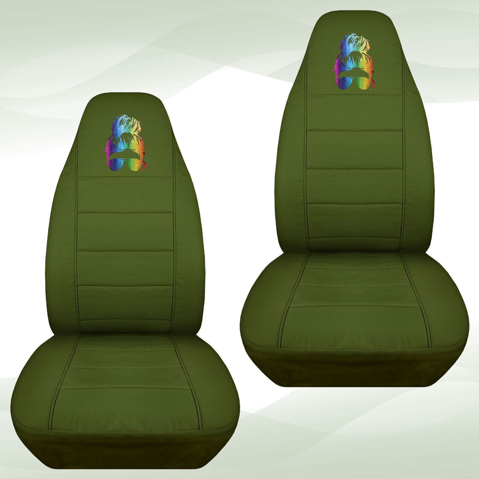 Green Seat Covers Fits 19972002 Jeep Wrangler TJ Front Set Sun Glasses