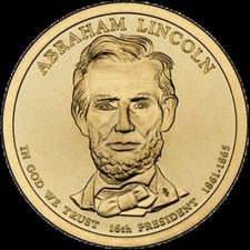 2010 P Abraham Lincoln Presidential Dollar Brilliant Uncirculated Coin US Mint!