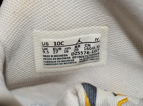 Nike Jordan Jumpman MVP Ochre Toddler Size 10C White Black Yellow DZ5576-107 HS4 - Picture 7 of 7