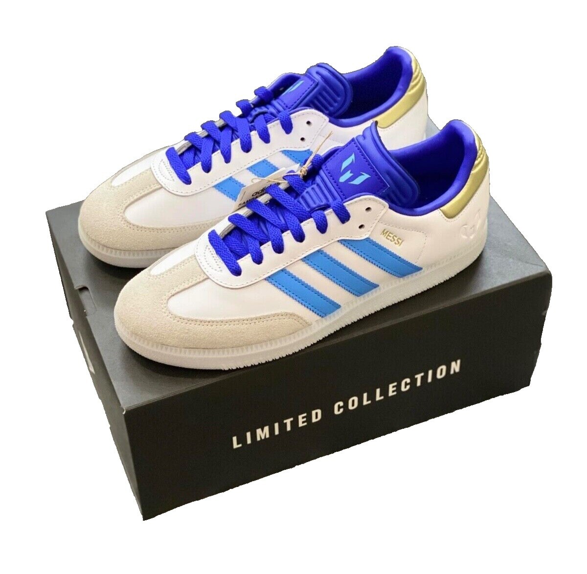 adidas Messi Samba Sneakers White Retro Miami Trainers adidas Messi Samba Sneakers White Retro Miami Trainers