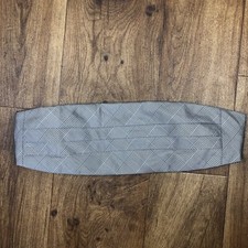 Mens Black White Houndstooth Cummerbund 32  