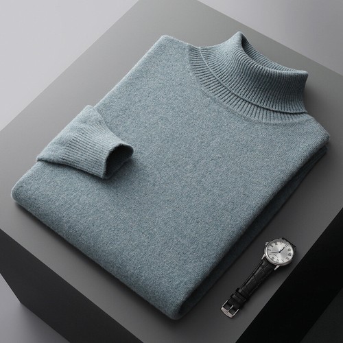 Maglione Uomo 100% Lana Girocollo Autunno Inverno Termico Maglia Cashmere Pullover - Foto 20 di 21