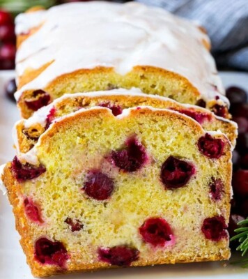 Cranberry Orange Bread, Glazed Icing.  Homemade, Packaged Well.