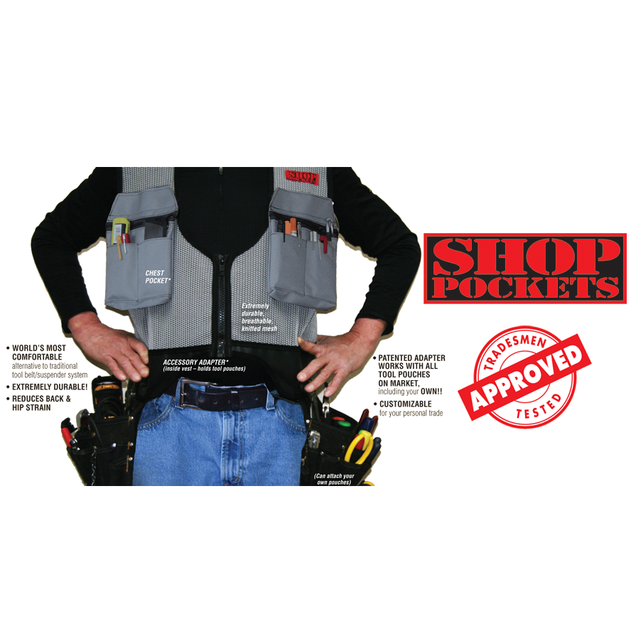 Elite Tool Vest Carpenter Electrician Plumber Utility Construction