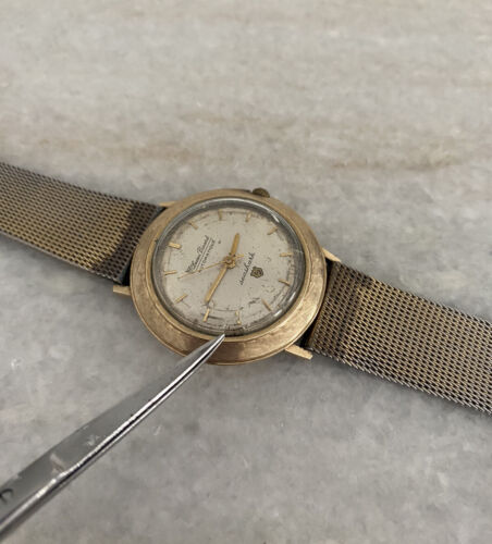 Vintage Men’s 10k Yellow Gold Filled Lucien Piccard Seashark Watch Automatique - Picture 3 of 6