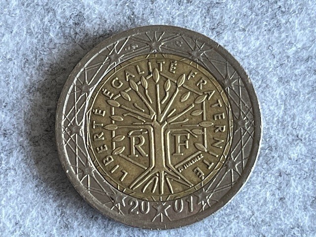 2 Euro Münze Liberte Egalite Fraternite 2001 2 EURO MÜNZE FRANKREICH 2001 WERTVOLLE FEHLPRÄGUNG !!!Liberte Egalite
