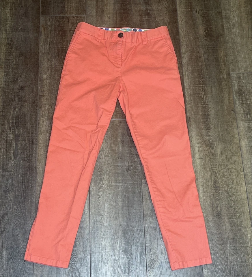 BODEN Womens Coral Classic Chino Pants Zipper Ankle Mid Rise Sz US 4R UK 8R - Image 2 of 4