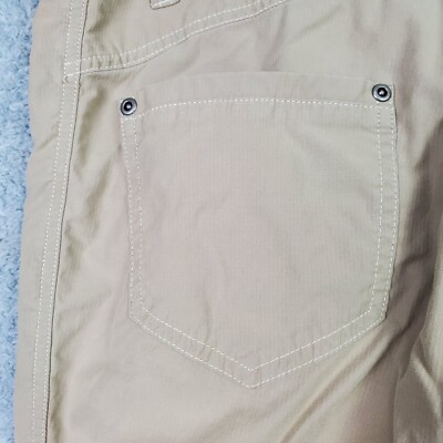Pantalon Kuhl Femme Taille 10 – Beige, Coupe Droite, Coton/Nylon Stretch – Idéal Randonnée