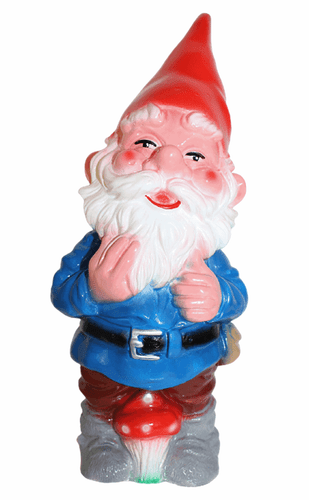 Nano da Giardino Marroneie Figura Gnomo H 35 CM Statua IN Plastica - Foto 1 di 6