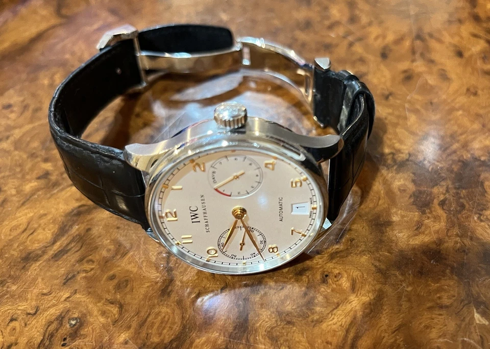 IWC PORTUGUESE 7-DAY POWER RESERVE IW500114 w/ ROSE GOLD NUMERALS - Image 4 of 4