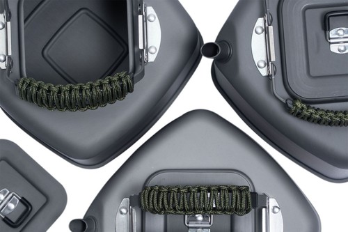 Ridgemonkey Square Kettle 0.5L, 1.1L & 2L Paracord Edition Carp Fishing Cookware - Picture 3 of 14