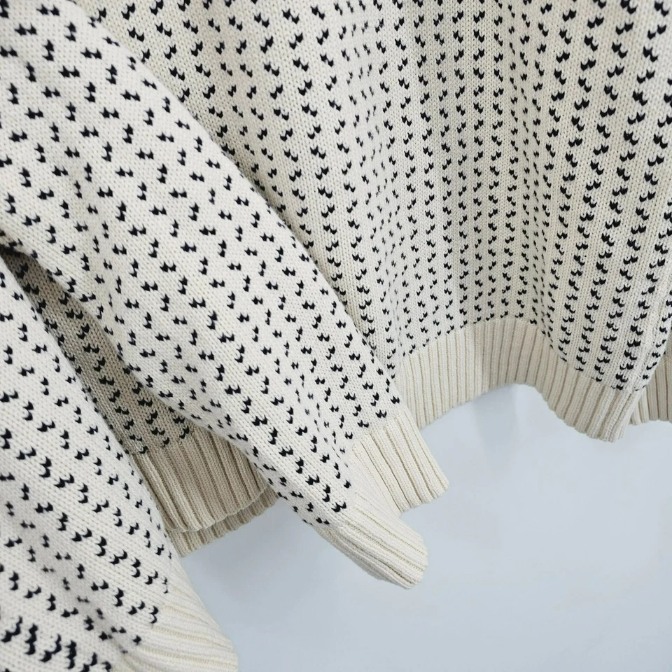 Suéter Merona Fair Isle XL Marfil Azul Marino Rojo Nórdico Manga Larga Tejido Cuello Redondo Foto 4 de 4