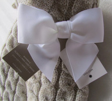 UGG Socks Laila Bow Fleece Lined Cable Knit Cream or Red or Pink New