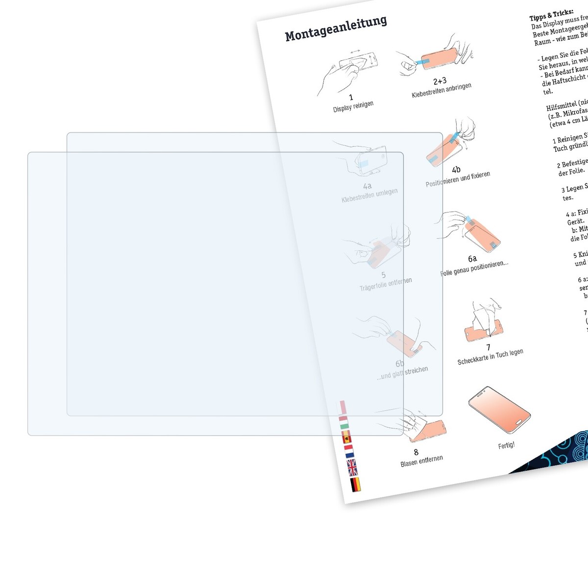 2 Pezzi Pellicola Protettiva ScreenLeaf Per Zoom H5 Studio – Realizzata Con Materiali Riciclati, Made In Germany, Trasparente, Antigraffio, Packaging Eco-Friendly