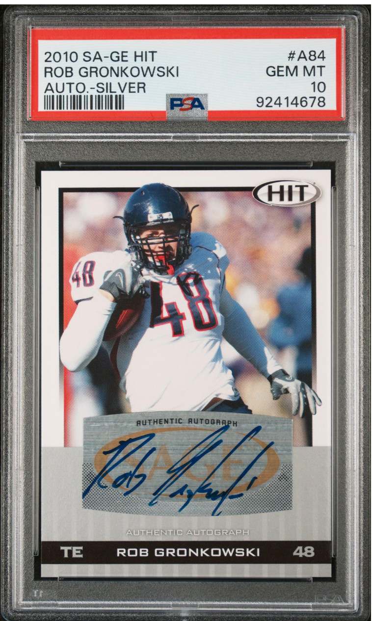 Rob Gronkowski SA-GE Hit Autographs #A84 Silver