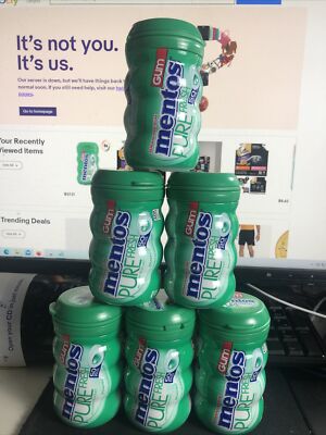 6x Bottles Mentos Spearmint Big Bottle Xylitol Chewing Gum | 50 Pieces Each