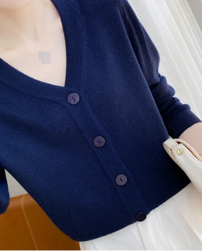 Faux Cashmere Button Front Long Sleeve Women's Cardigan Sweater Cardigan Jumpers - Picture 10 of 31
