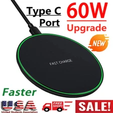 60W Wireless Charger Fast Charging Pad For iPhone15 14 13 12 Pro Max Xs XR 8Plus
