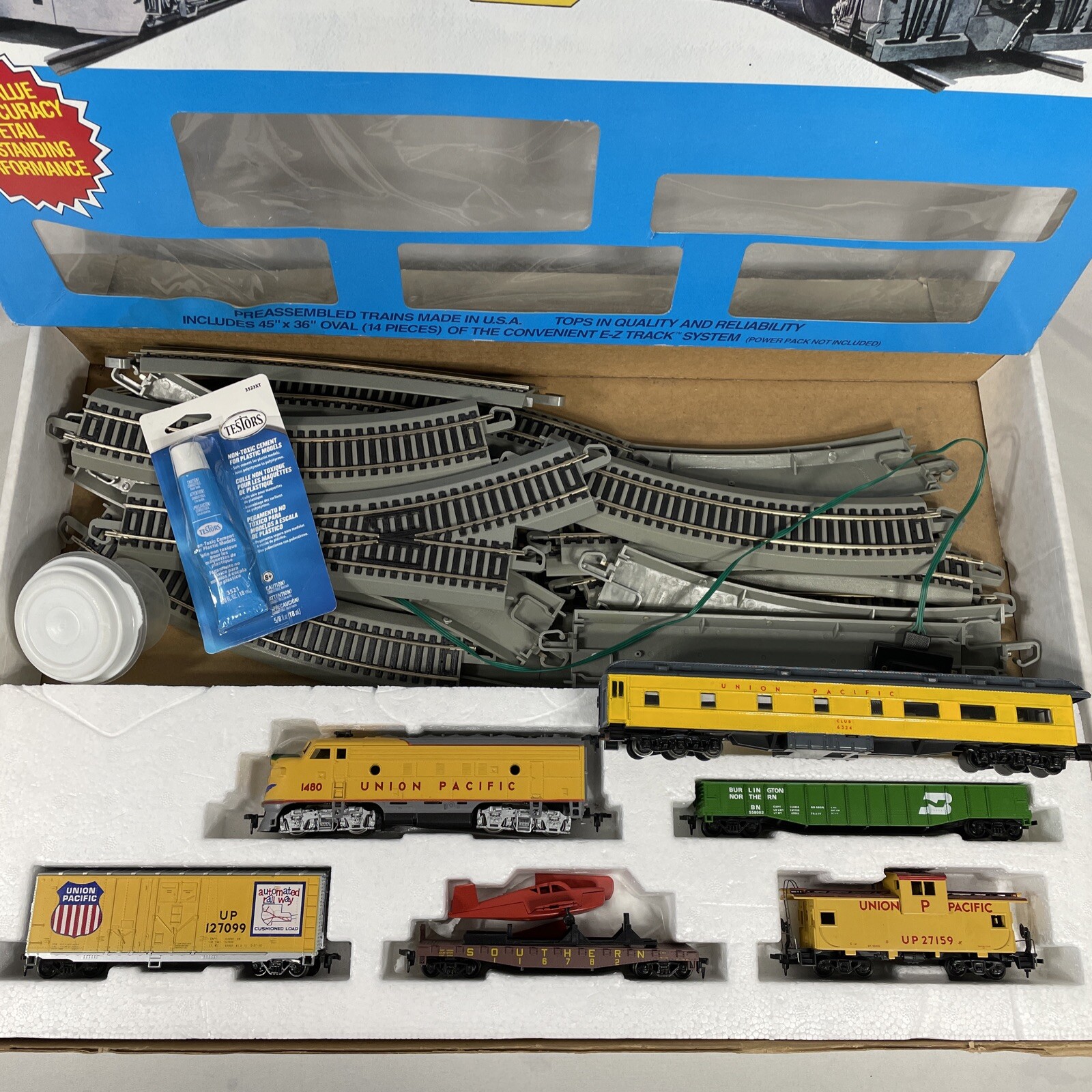 Athearn F7A 1002 Union Pacific Freight Train Set HO Scale