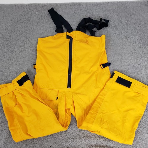MUSTO gelbe wasserdichte Segel Trägerhose für Herren Large - Goretex Latzhose