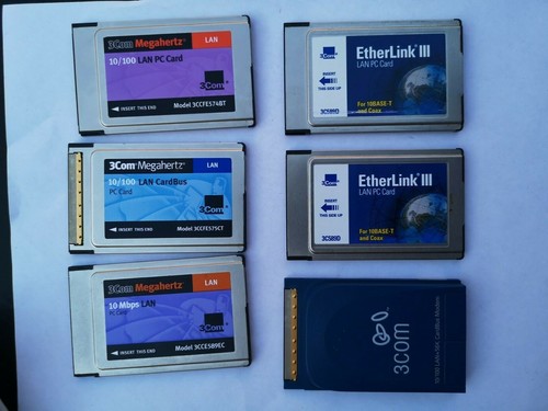 PCMCIA TYPE II & III CARDBUS NETWORK MODEM XIRCOM PSION 3COM TDK IBM TOKEN RING - Picture 17 of 32