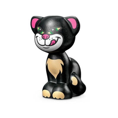 LEGO Schwarze Katze Luzifer mit Grinsen und Zunge raus Animal Friends Elfen NEU 2022
