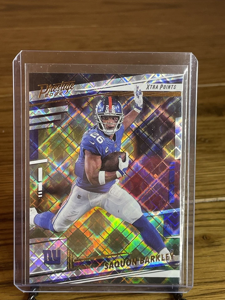 Saquon Barkley 2022 Panini Prestige Xtra Points # 217 Diamond New York Giants - Image 2 of 3