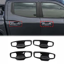Gloss Black Exterior Door Handle Bowl Trim Cover For Mitsubishi L200 Triton 2024