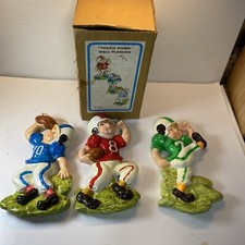 Vintage 1973 Football Touch Down Wall Plaques Set of 3 Japan Nursery Decor