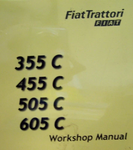 Fiat 355c, 455c, 505c, 605c, PDF 202 Pg Op Shop Manual 505c Parts 347p CD Disc