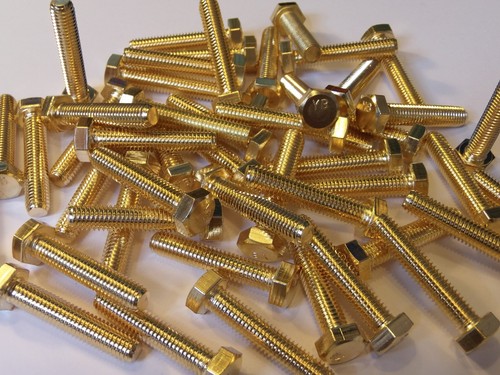 Viti Metriche Ottone Per Elettronica Decorazioni Kit Bulloni Testa Esagonale In Ottone - M4, M5, M6, M8, M10, M12, M14, M16 Con Dado E Rondella Kit Fissaggi GooBetter