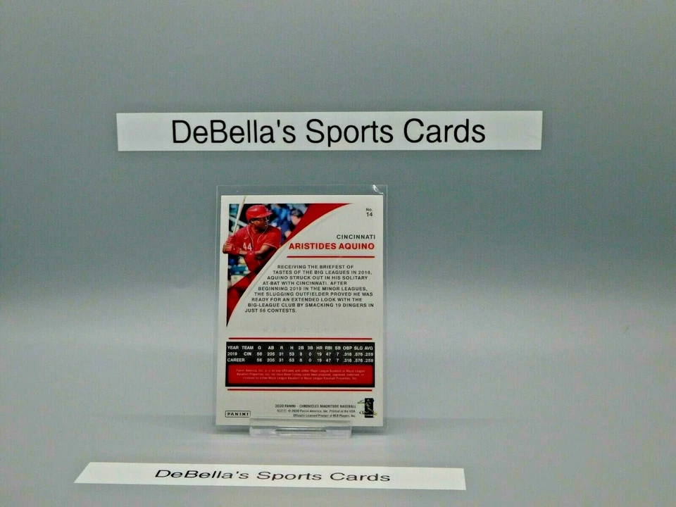 Aristides Aqunio 2020 Chronicles Magnitude Baseball - #14 RC - Cincinnati Reds - Image 2 of 2