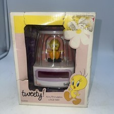 Rare VINTAGE LOONEY TUNES TWEETY BIRD ALARM CLOCK RADIO New Open Box