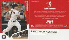 Alex Bregman HOUSTON ASTROS TOPPS 2020 THROWBACK 2010 Design SET #1 TBT 4 SP 580