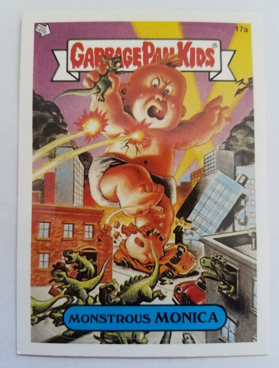 GARBAGE PAIL KIDS 17A MONSTROUS MONICA STICKER CARD WITH PUZZLE