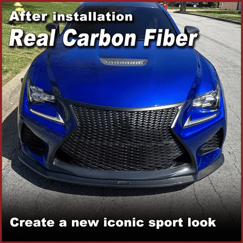 Fit For Lexus RC F Coupe 2015-2018 REAL Carbon Fiber Front Bumper Lip Spoiler - Bild 3 von 11