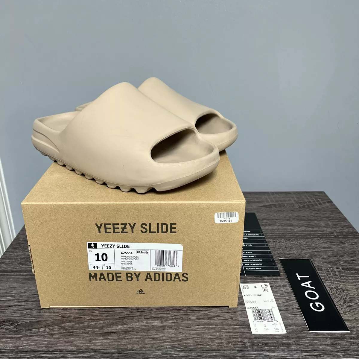 🔥 Adidas Yeezy Slide Pure First Release | Size 10 | GZ5554 | OG BOX FROM  GOAT