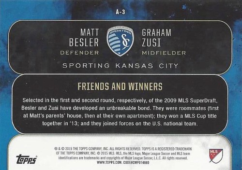 2015 Topps Major League Soccer Apex 'Alliances' Card (A-1 to A-15) Variations - Picture 16 of 34