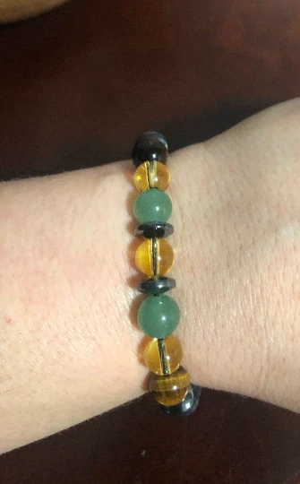 Pulsera Joyería Cristal Sanación ÉXITO RIQUEZA Abundancia Manifiesto PROSPERIDAD Foto 3 de 4