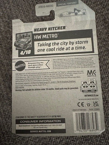 Hot Wheels 135/250 Heavy Hitcher 4/10 HW Metro TX - Picture 3 of 6
