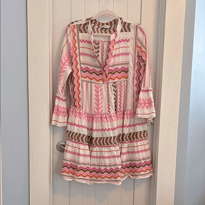 Anthropologie Devotion Twins Dress Ella Tunic Dress Size Medium Pink